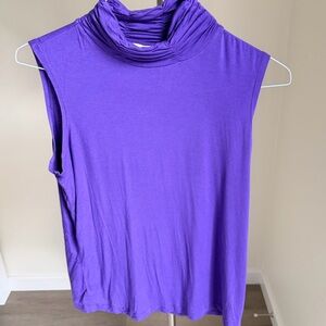 Cutest turtle neck Purple Women's Sleeveless Tank Top